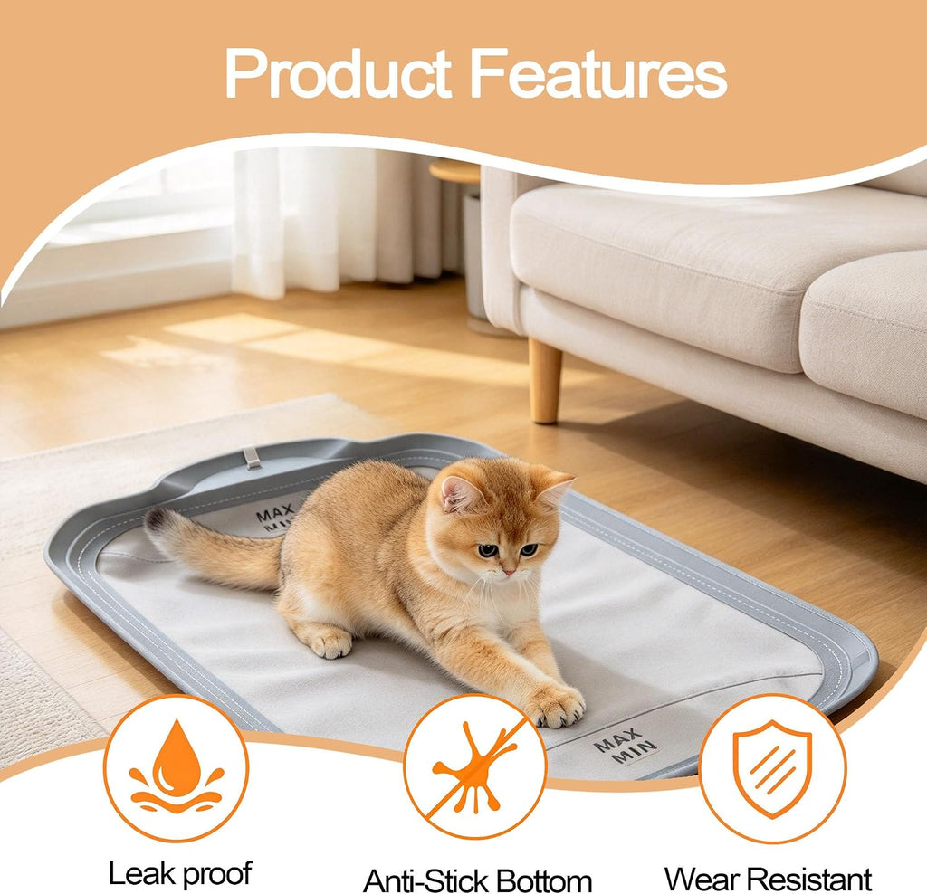 2 Pack Waterproof Pad with 40 liners for Tuya Cumrige and Fumoi Self Cleaning Litter Box, Automatic Cat Litter box liner