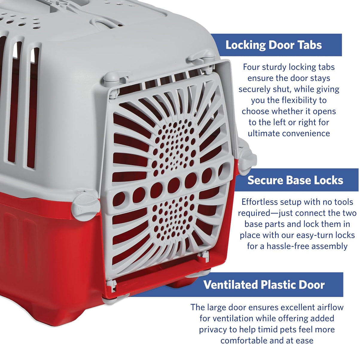 Spree by Midwest 19-Inch Travel Carrier, Red, Fits Pets up to 10 lbs