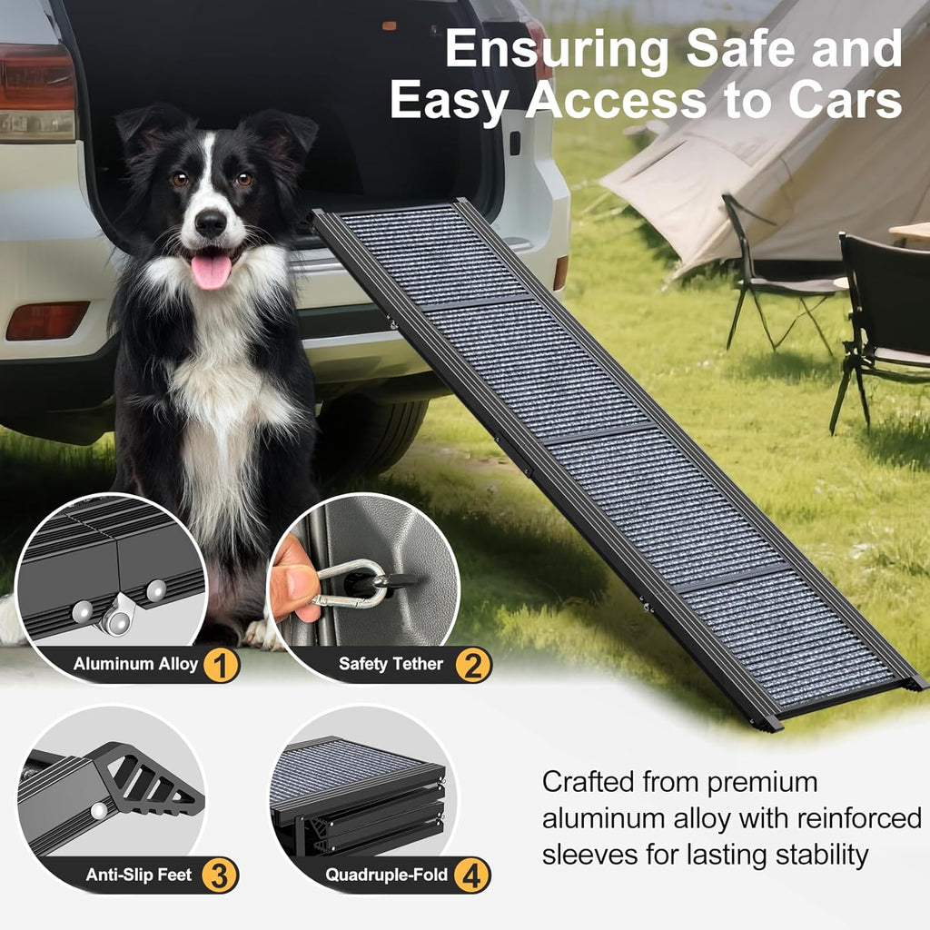 Dog Ramp for Car Truck 63" L × 17" W, Pet Ramp Lightweight Foldable