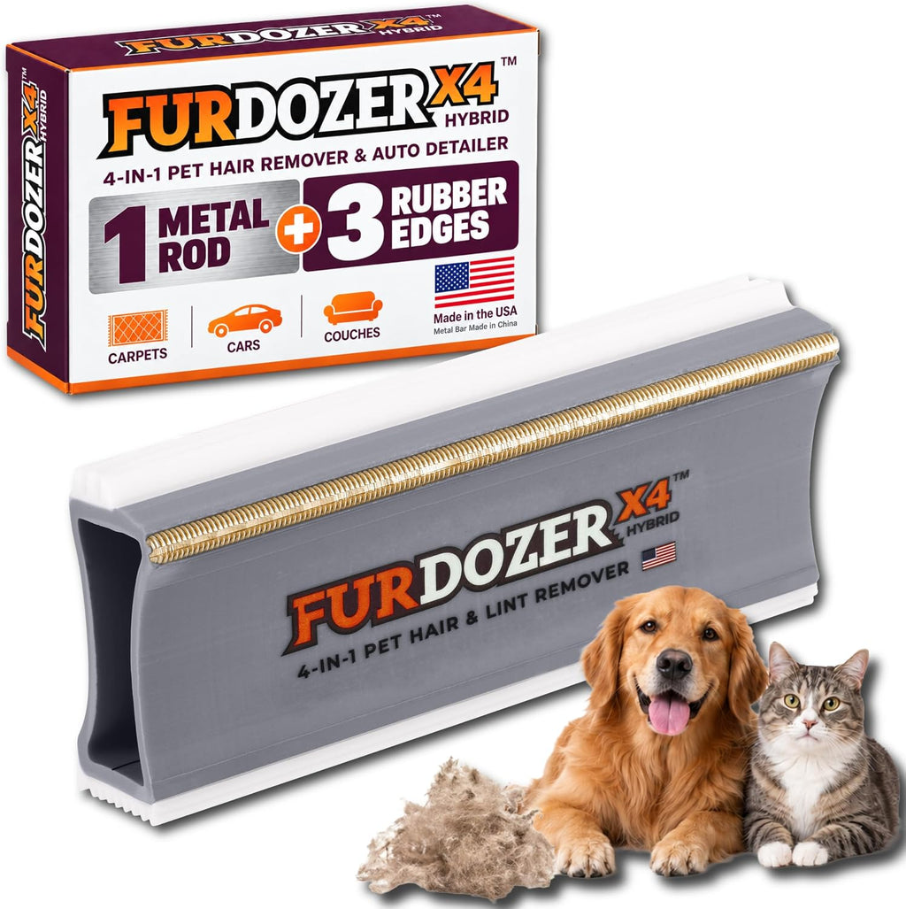 Neater Pet Brands FurDozer X4 Hybrid Pet Hair Remover for Furniture & Car