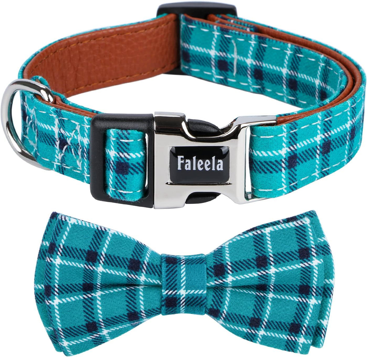 Faleela Soft &Comfy Bowtie Dog Collar,Detachable and Adjustable Bow Tie Collar,for Small Medium Large Pet (S, Beige)
