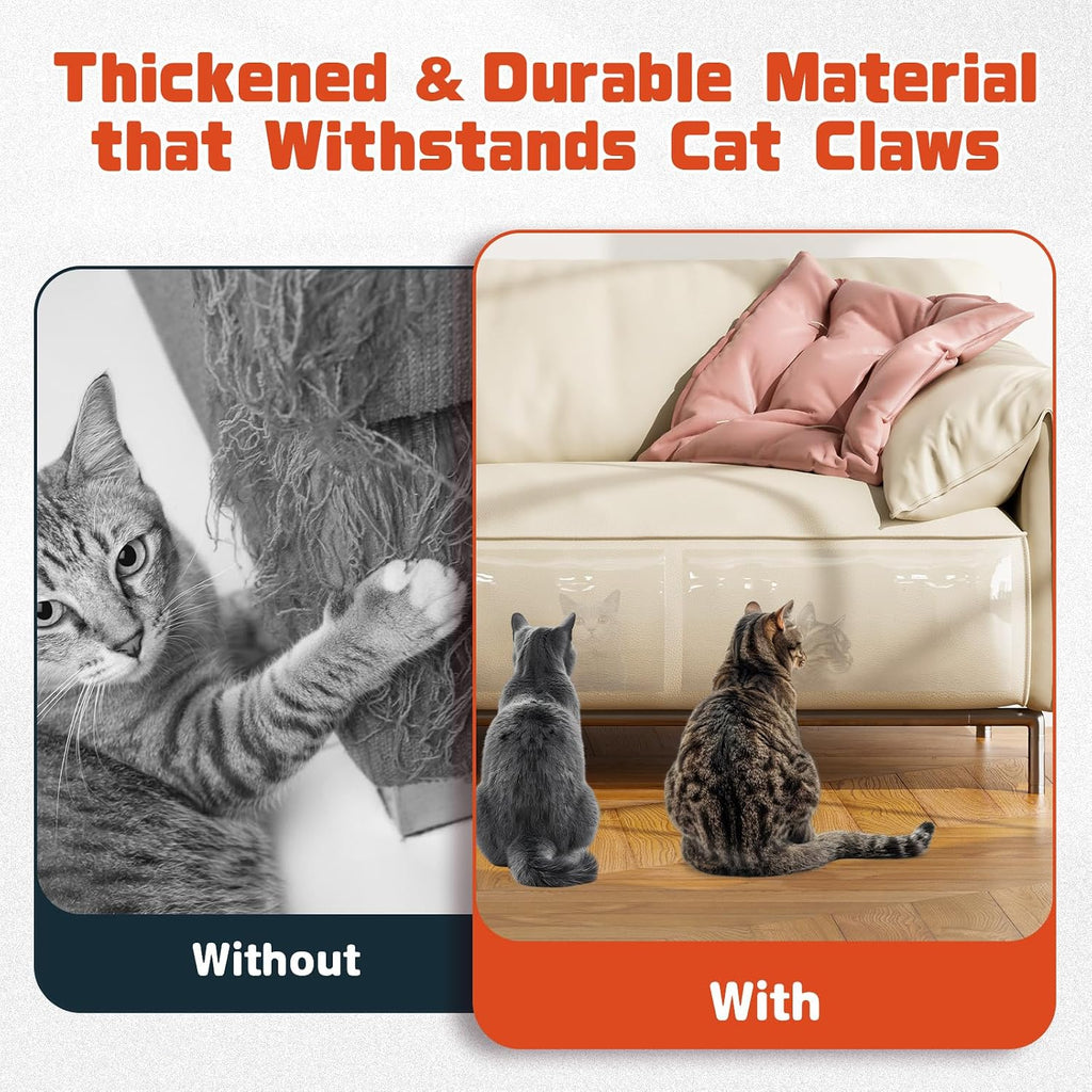 Secopad 18 PCS Cat Scratch Furniture Protector, Couch Protector, 17IN