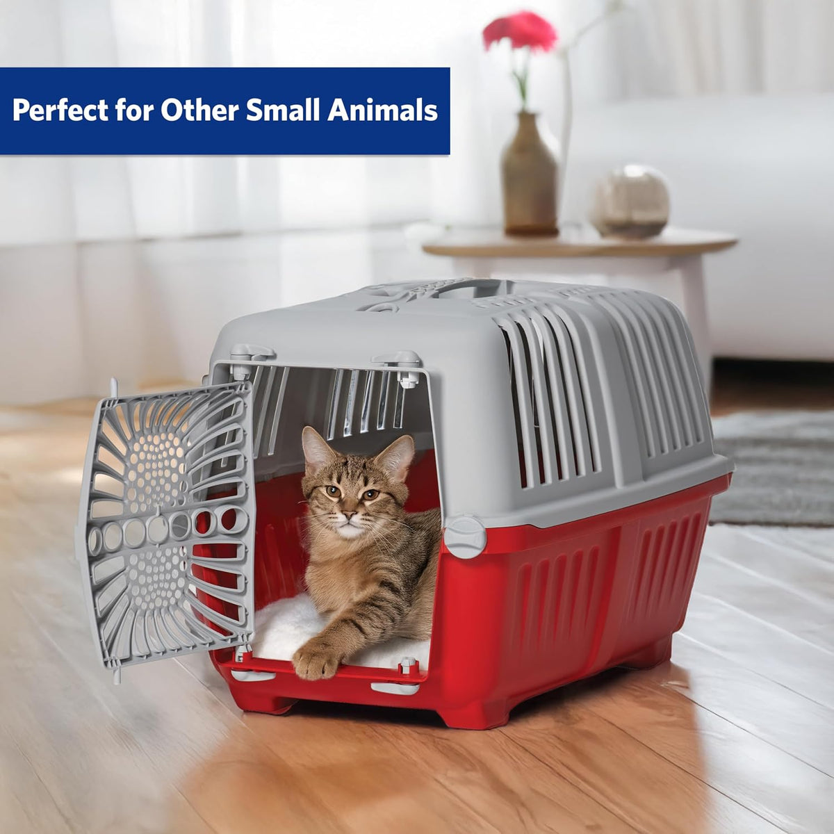 Spree by Midwest 19-Inch Travel Carrier, Red, Fits Pets up to 10 lbs