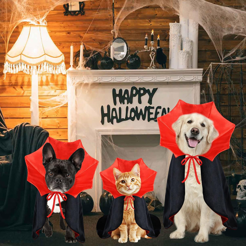 Dog Halloween Costume Dog Vampire Costume Funny Pet Vampire Devil Cape Cloak Halloween Costumes for Small Medium Large X