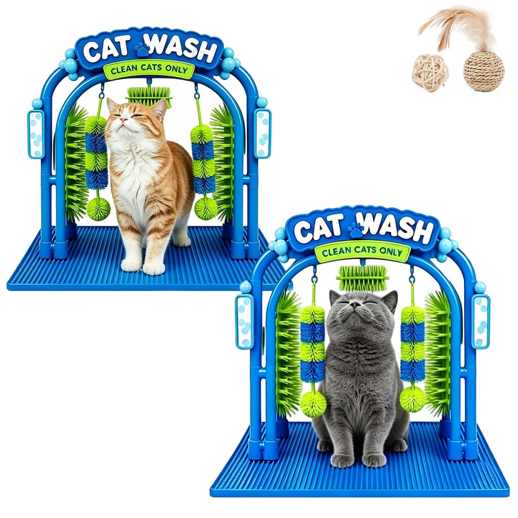 Cat Wash Grooming Station, Hair Catcher Grooming Tool with Sturdy Base, Cat Wash Grooming Station Toy, Help Cats Enjoy M