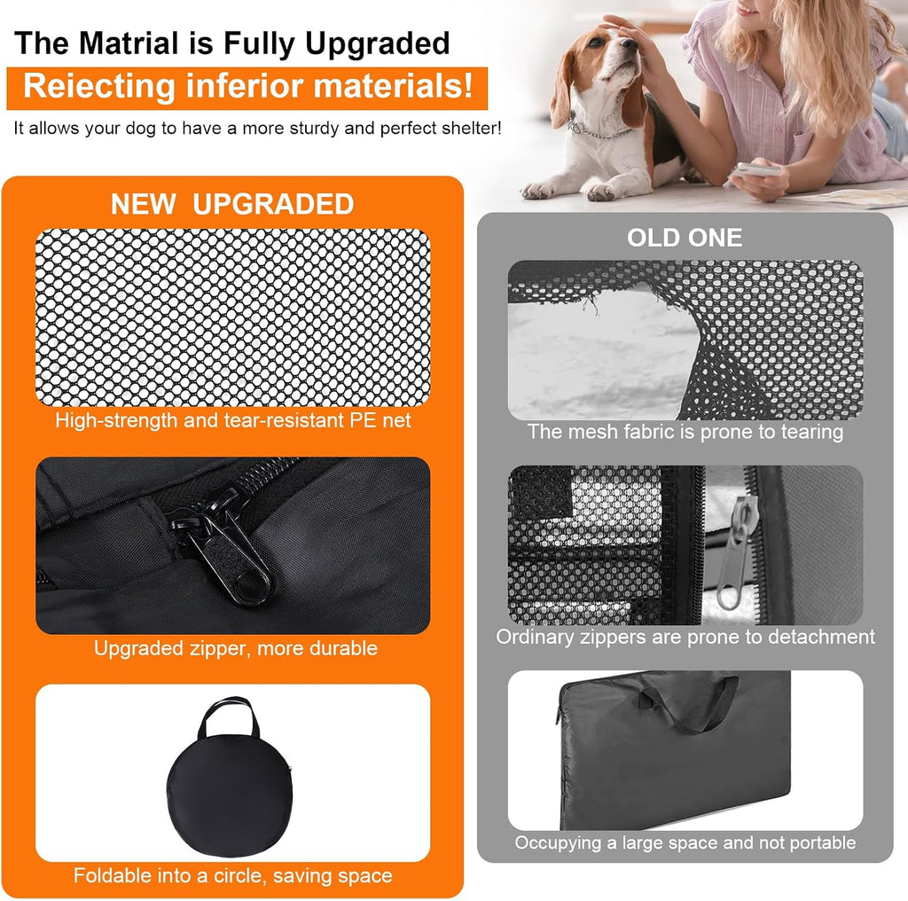 Dog Cat Playpen, Pet Puppy Playpen, Puppy Dog Play Pen for Indoors(Grey, S)
