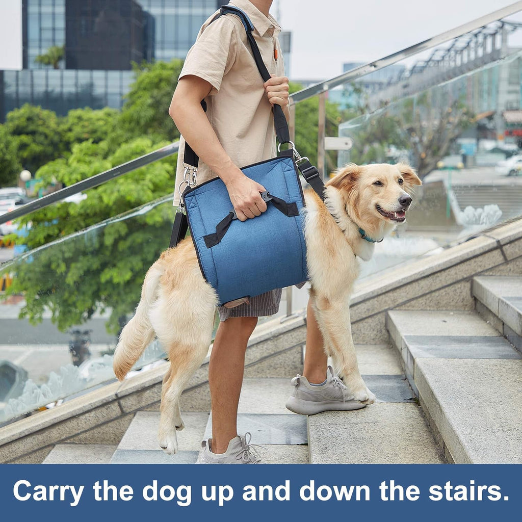 COODEO Dog Carry Sling, Emergency Backpack Pet Legs Support & Rehabilitation Dog Lift Harness for Nail Trimming, Dog Car