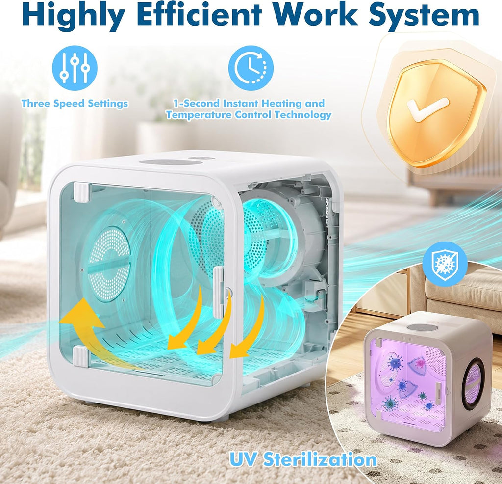 Grepatio Automatic Pet Dryer Box, 70L Pet Dryer for Small Dog and Cat