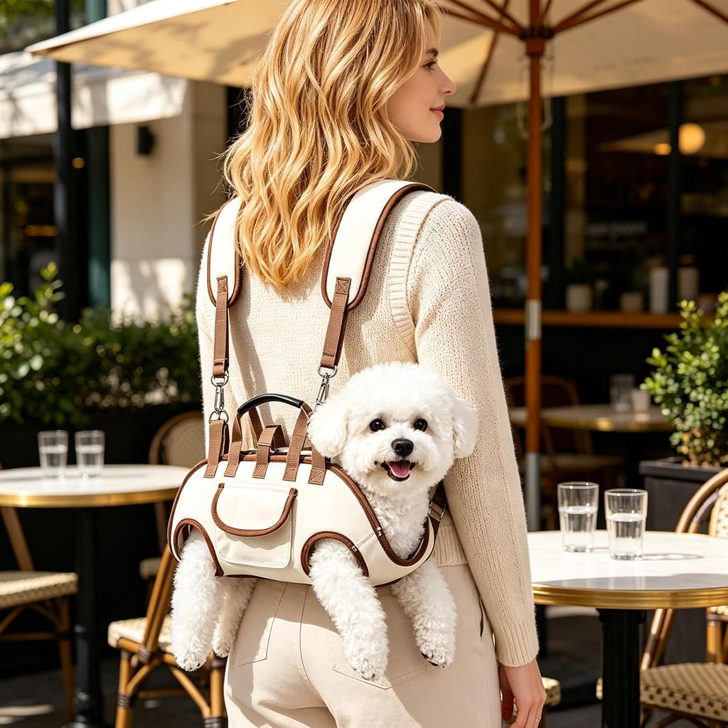 Dog Carrier Backpack, Hands Free Pet Sling Bag with Leash for Dogs(Medium)