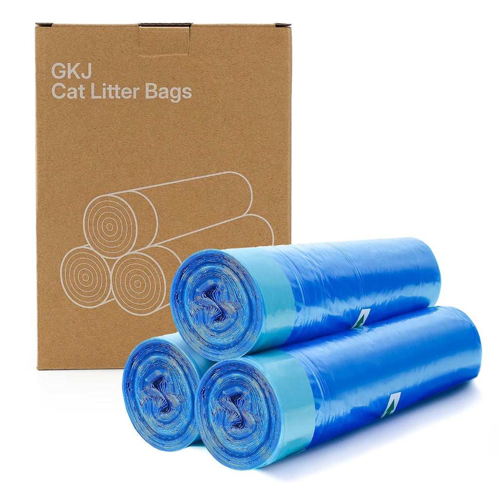 GKJ Cat Litter Refill Bags, 48pcs for Up to 12-Month Supply, Replaced Cat Waste Bags for Litter Trash Can, 7-Layer EVOH 