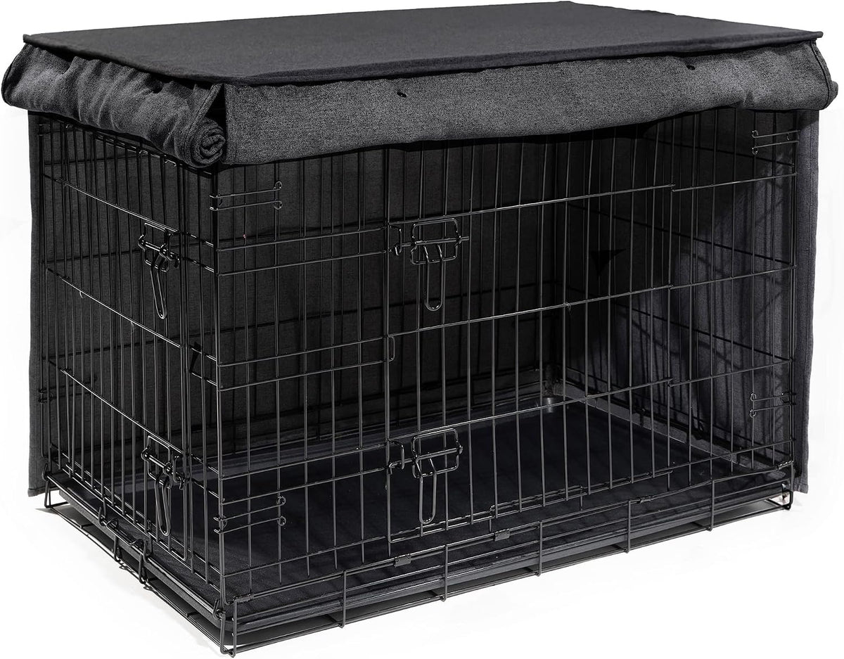 Friends Forever Metal Dog Crate Cover – 36.75" L x 23.75" W x 25" H