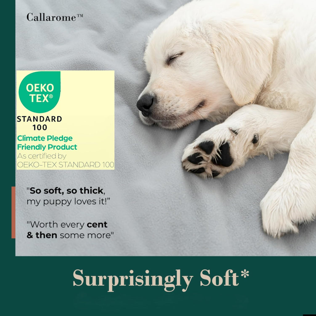 Callarome Waterproof Blanket for Bed & Couch Protection, Grey, 50"x60"