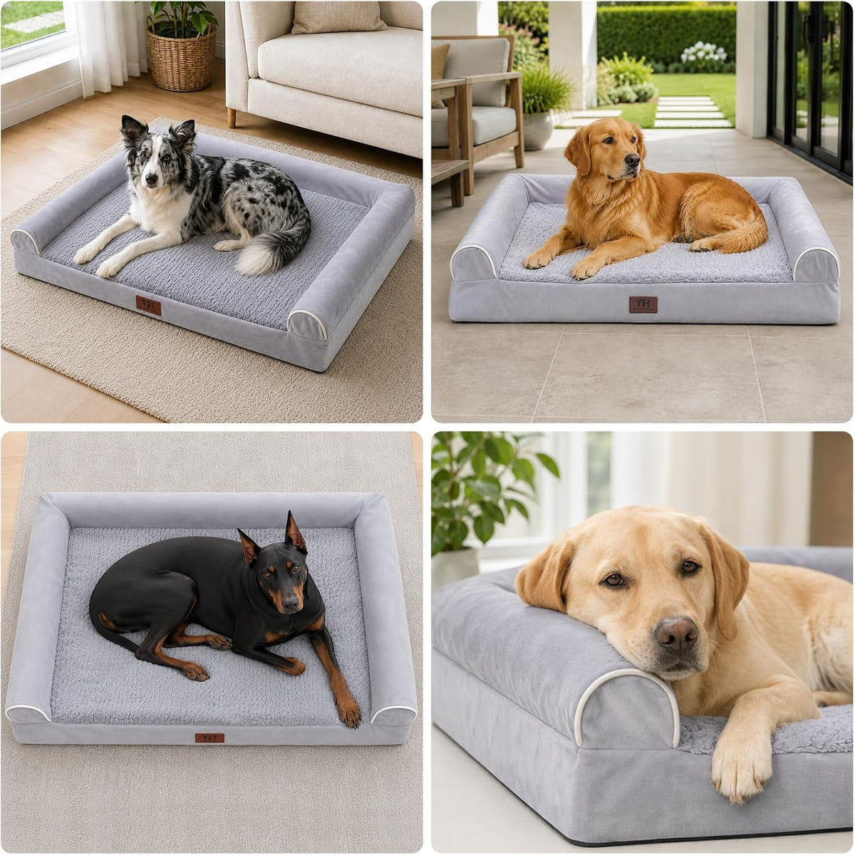 WESTERN HOME Orthopedic Dog Bed Washable Couch for Large Senior Dog 36"