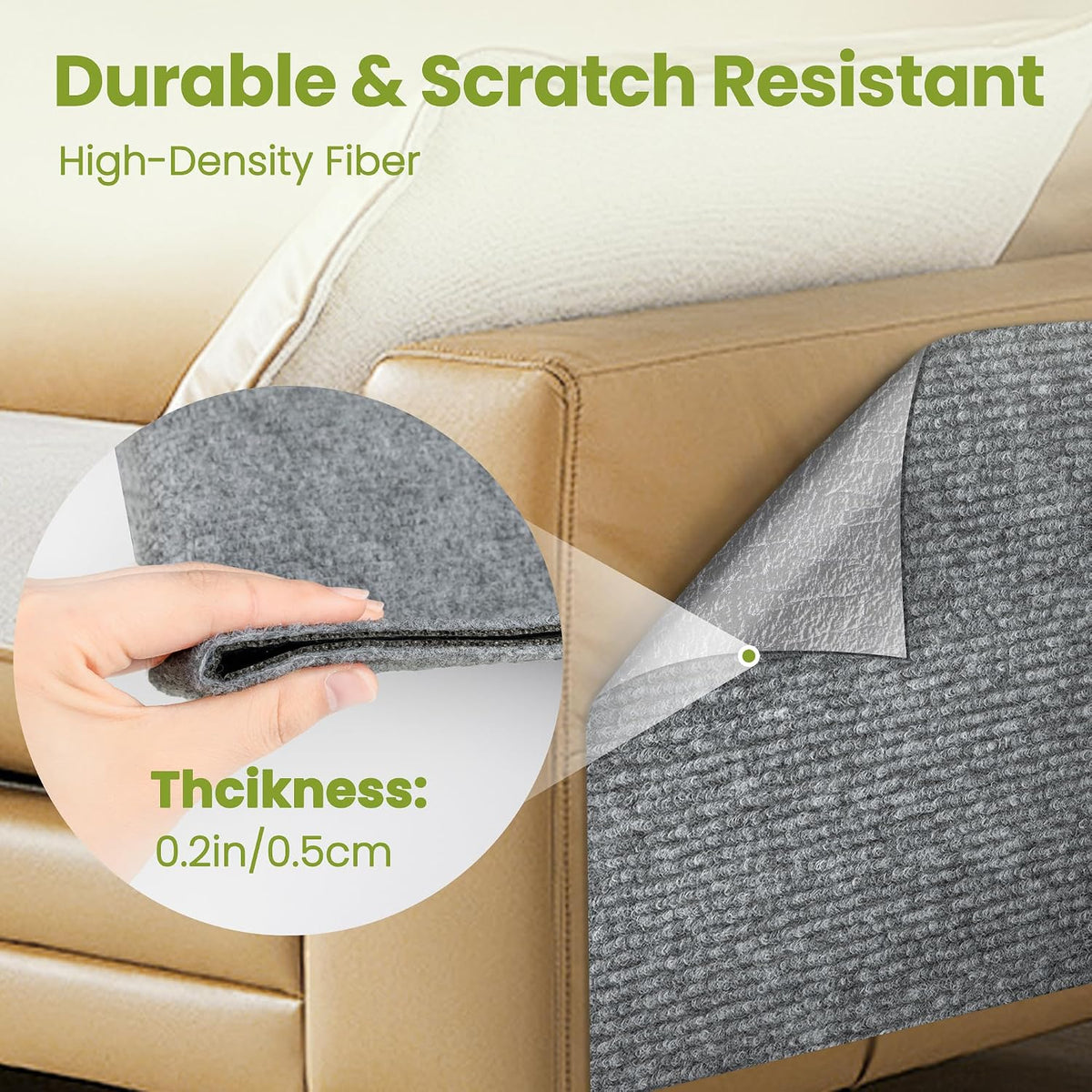 Cat Scratch Couch Furniture Protector, 78.7" x 15.8" Cat Scratcher Pad