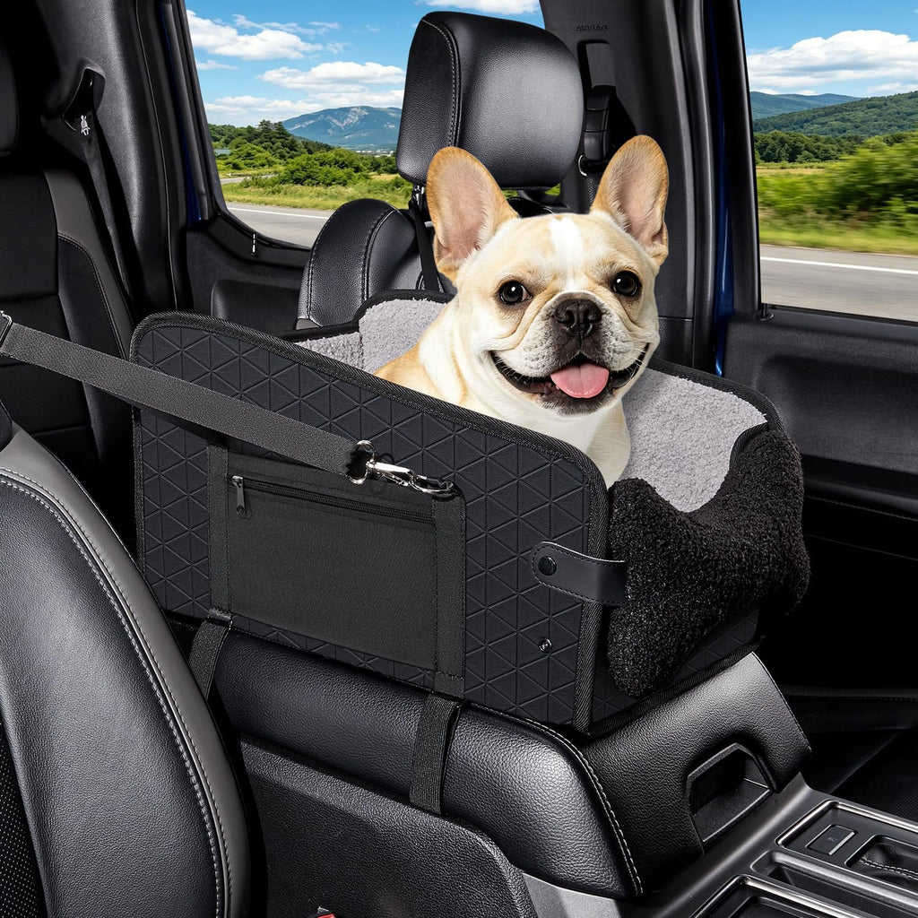 Center Console Dog Car Seat,Pet Car Seats for Small Dogs,Under 30 lbs
