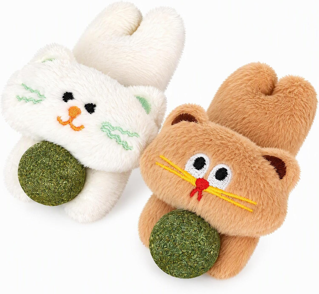 2PCS Catnip Plush Cat Toy, Cute Kitten, Cat Toys for Kittens & Indoor Cats