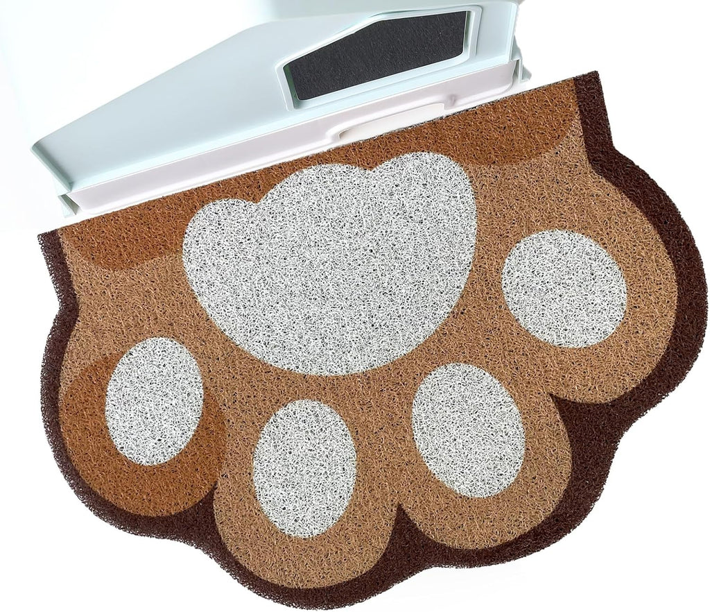 Cute Cat Litter Mat 24”x16”, Litter Box Mat, Litter Trapping Mat, Soft on Kitty Paws, Easy Clean, Anti Slip, Pet Accesso