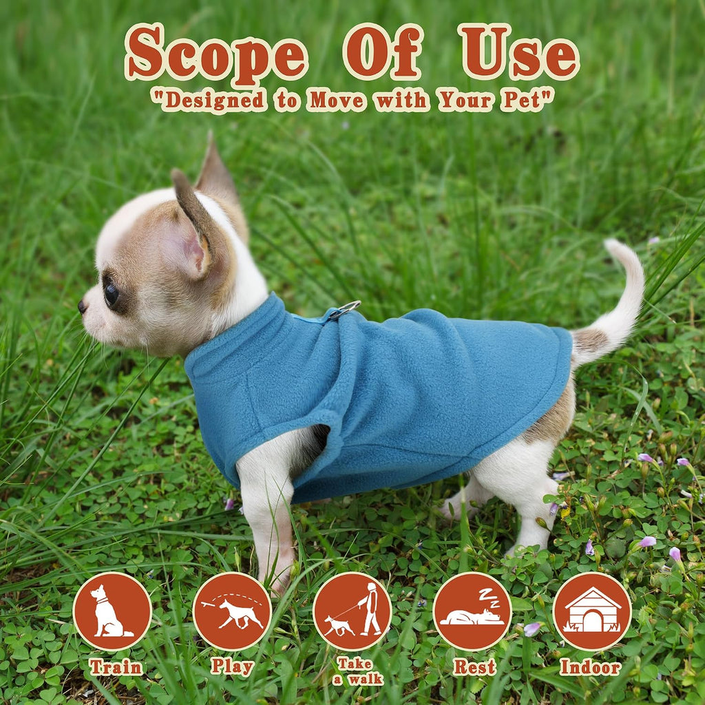 Sleeveless Vest Polyester Dog Jacket Tank Top Leash Ring Black M