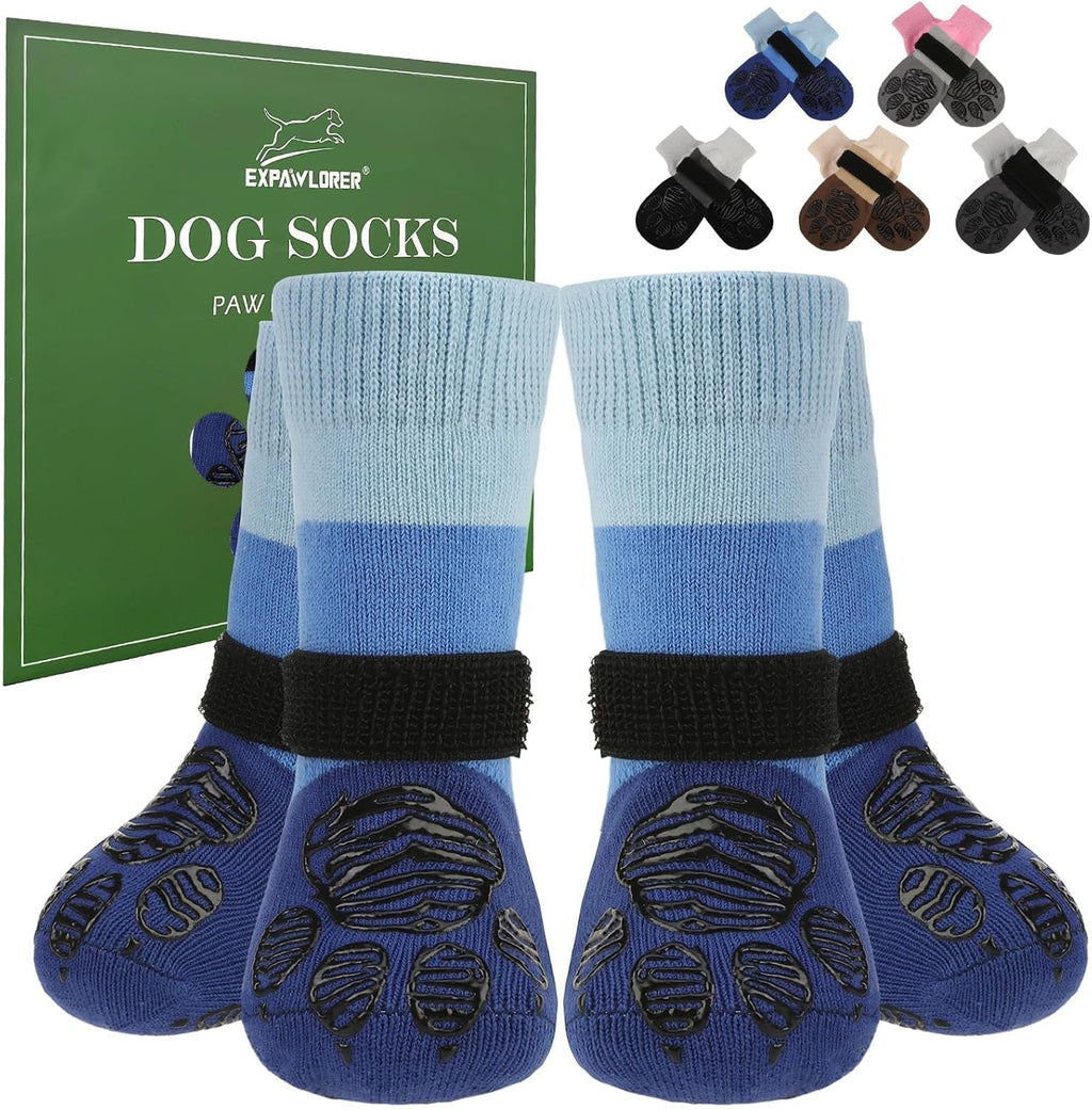 Anti Slip Dog Socks to Prevent Licking Paws with Grippers Black