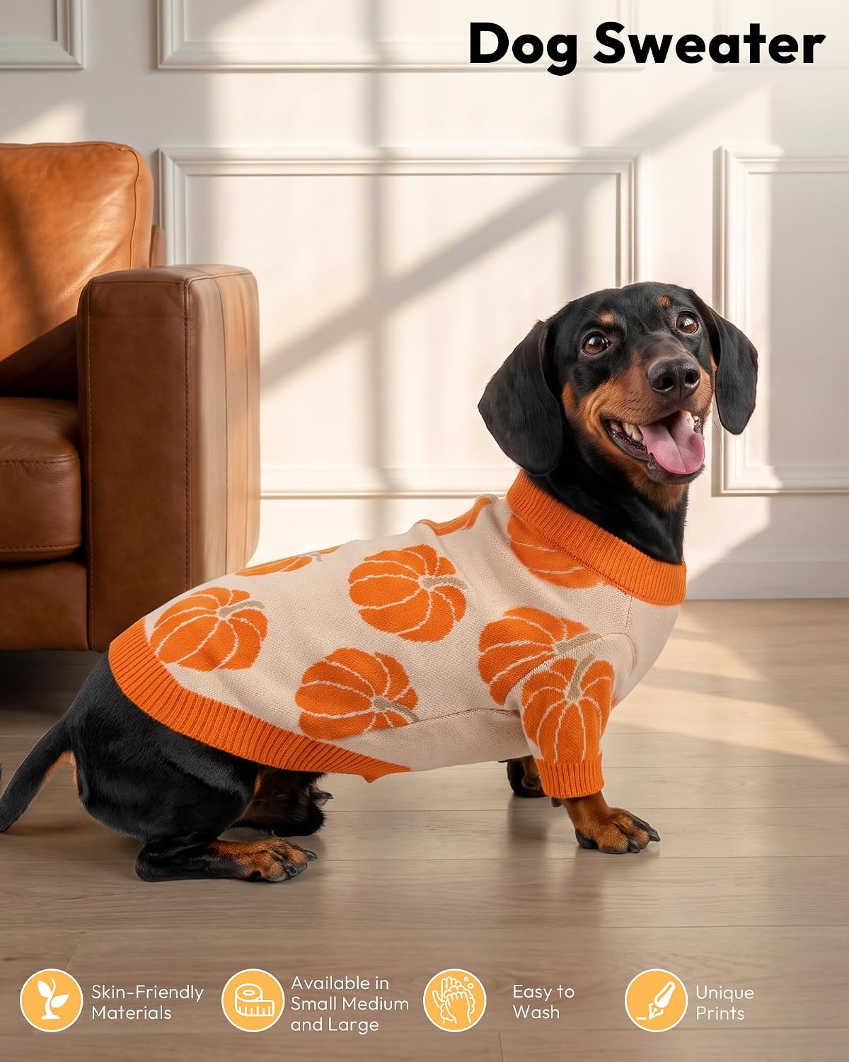 Dog Sweater Clothes for Small Dogs Stylish Halloween Costume