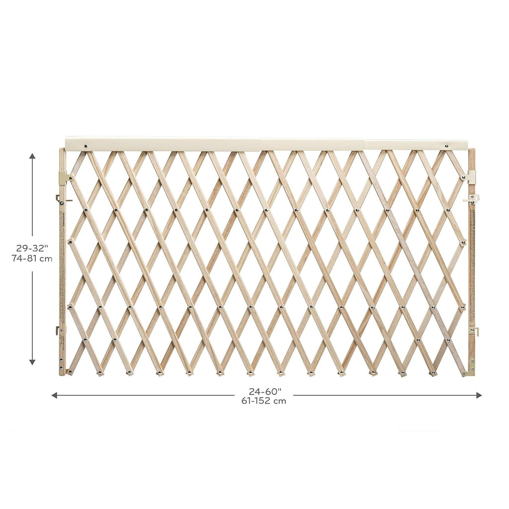 Evenflo Expansion Walk-Thru Room Divider Baby Gate (Natural Wood)