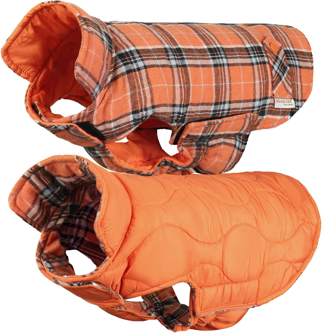 VIVAGLORY Dog Winter Coat Softjoy Warm Dog Jacket, M, Khaki