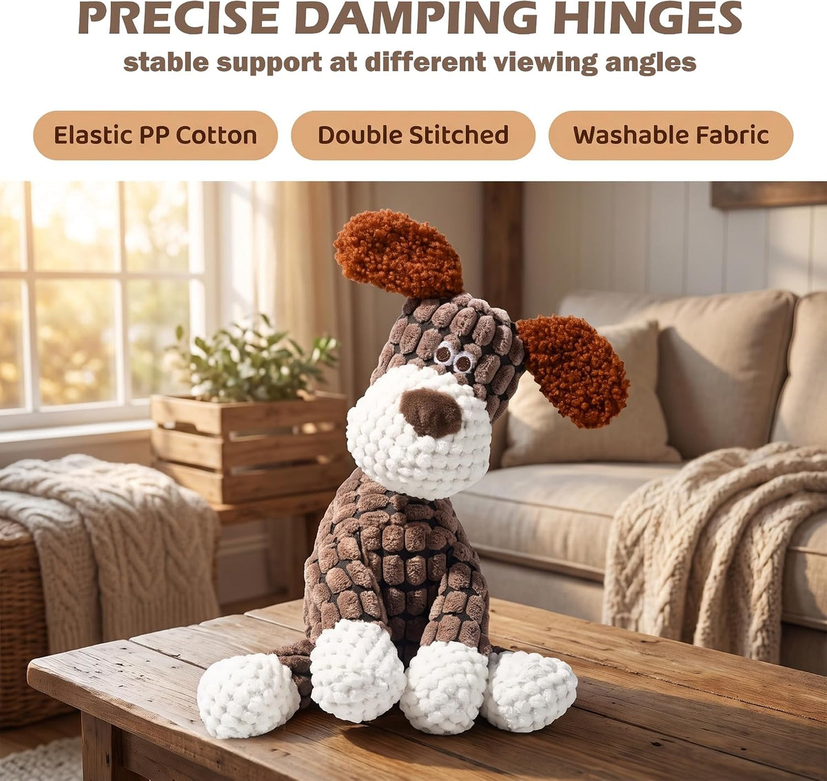 2026 New Dog Toys, Plush Dog Toy with Squeaker, Soft Stuffed Chew Toy for Dogs, Reinforced Stitching Interactive Puppy T