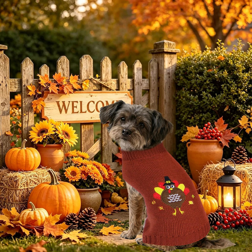 3 Pack Dog Halloween Thanksgiving Christmas Holiday Sweater for Dogs (Medium)