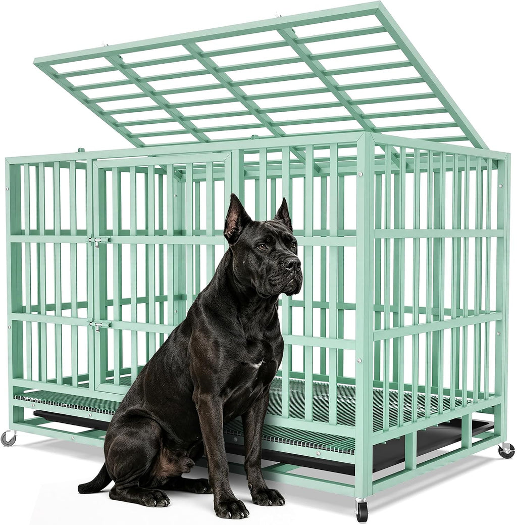 48 Inch Heavy Duty Dog Crate, Indestructible Kennel for Large Dogs