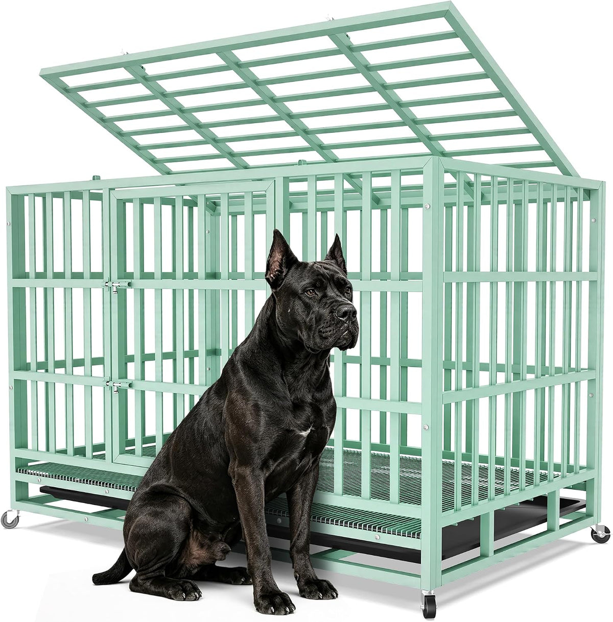 48 Inch Heavy Duty Dog Crate, Indestructible Kennel for Large Dogs