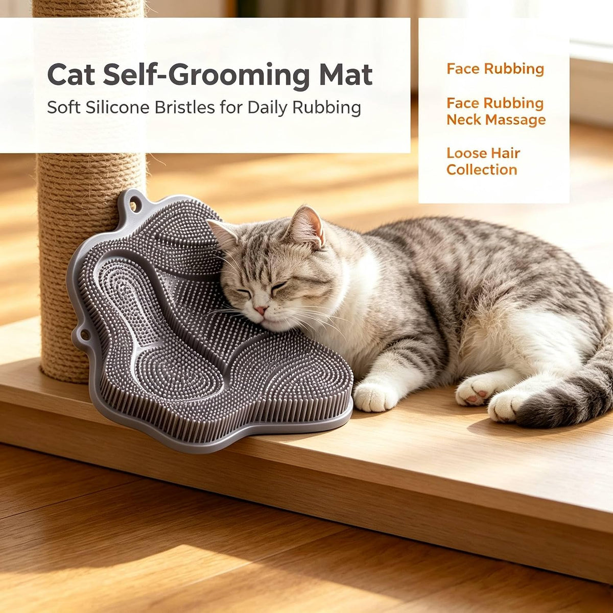 Silicone Pet Massage Mat Self-Grooming Brush for Cats and Dogs