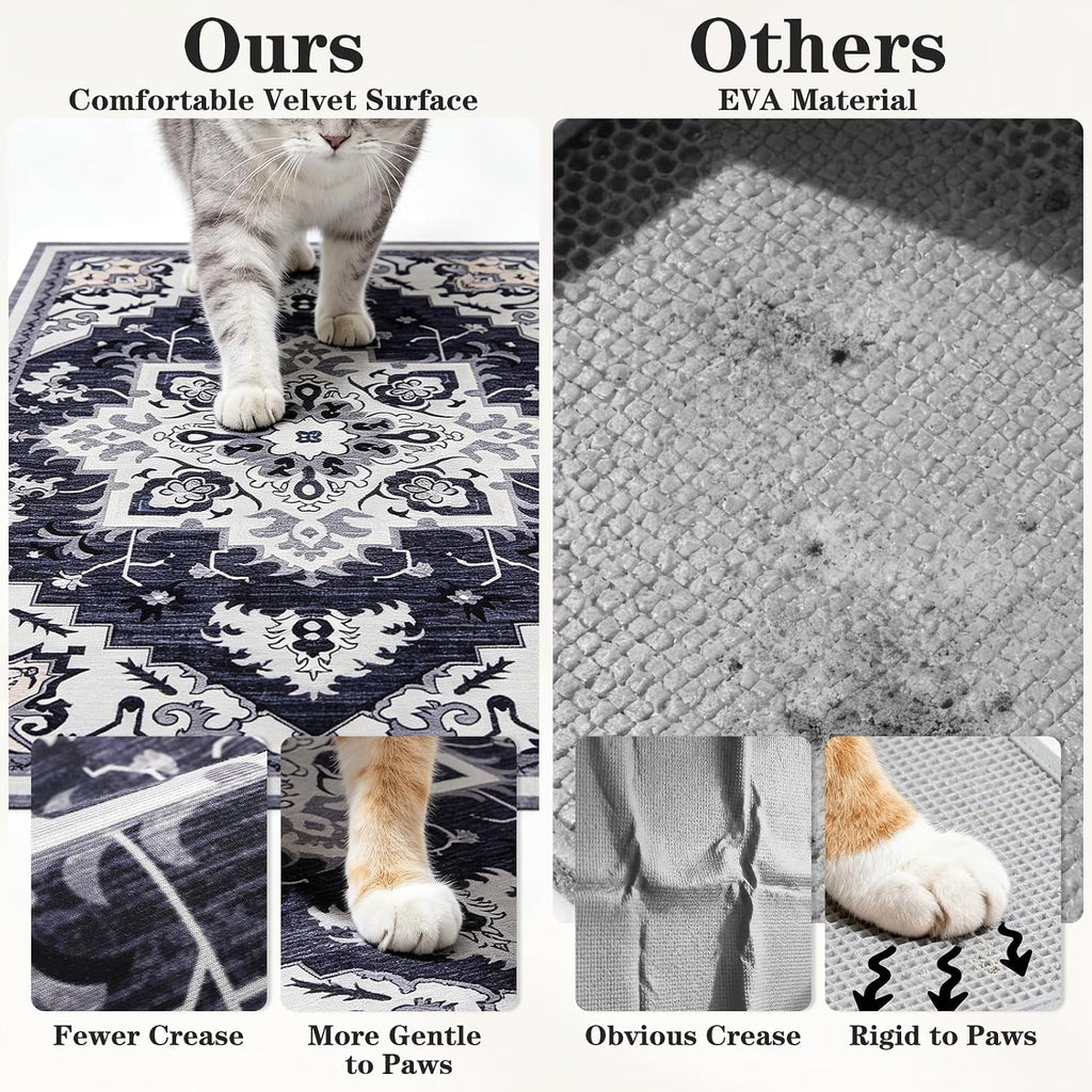 Cat Litter Mat Non-Slip Urine Waterproof Litter Trapping Mat Pad