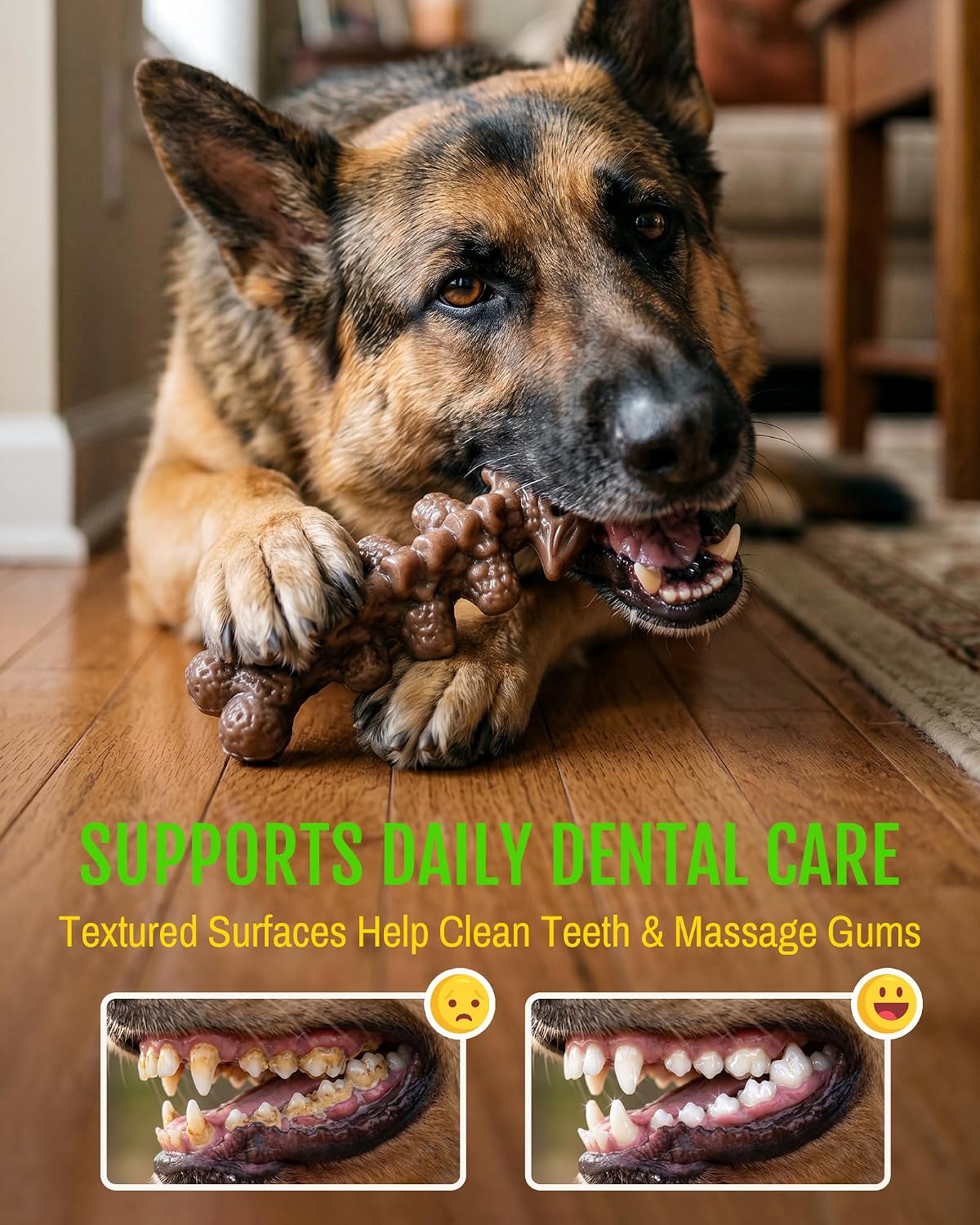 3-Pack Dog Toys for Aggressive Chewers 25-90 lbs,Bacon Flavored