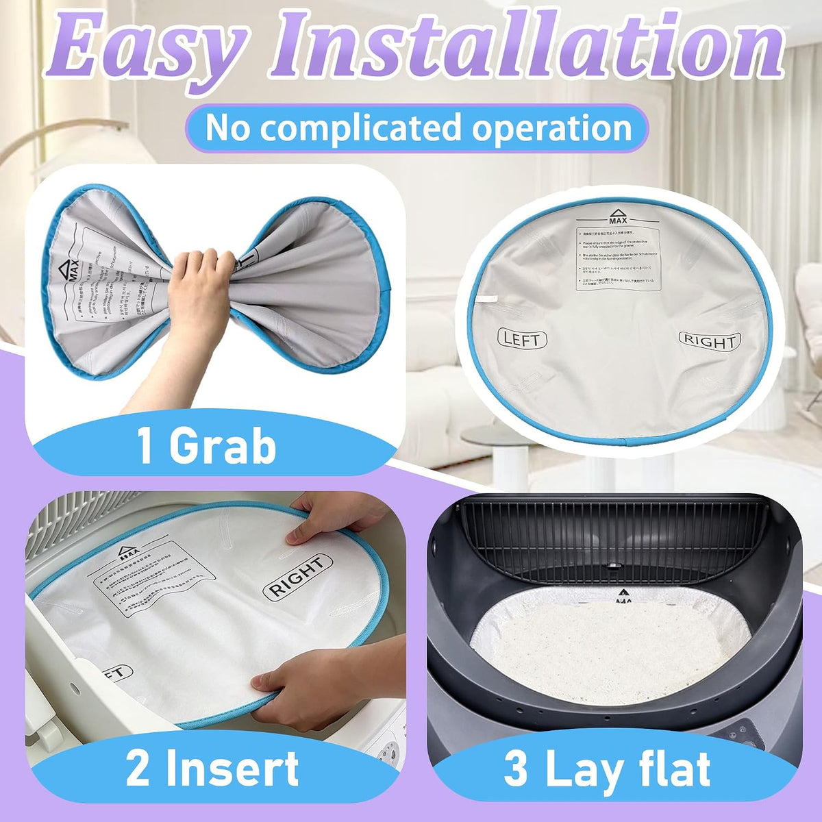 NewKe 2PCS Replaced Cat Litter Pads for CATLINK Open-X Automatic Litter Box