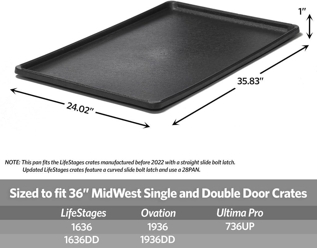 LifeStages by MidWest 36-Inch Replacement Pan, 35.5 x 23.8 x 1 Inches