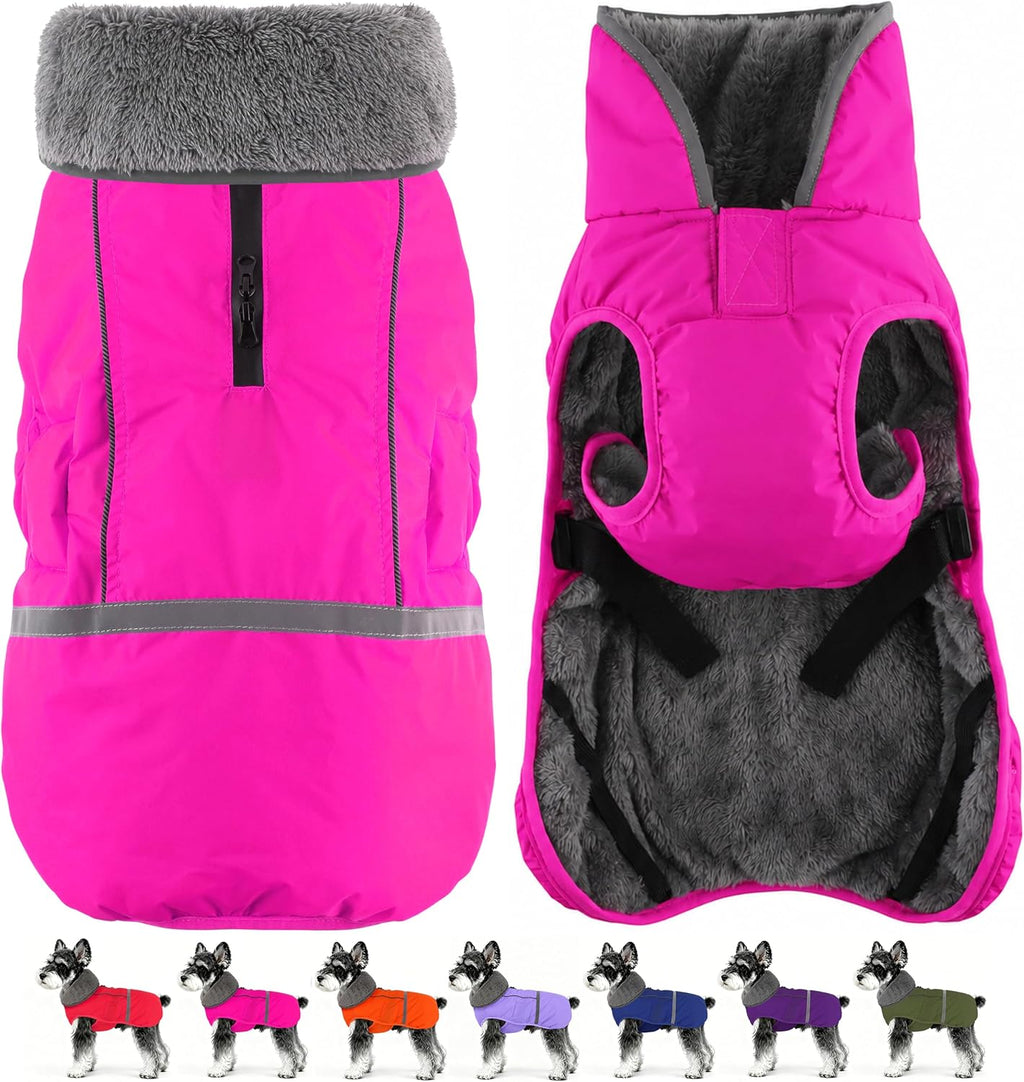 Dogcheer Warm Dog Coat, Waterproof Dog Winter Jacket with Leash Opening