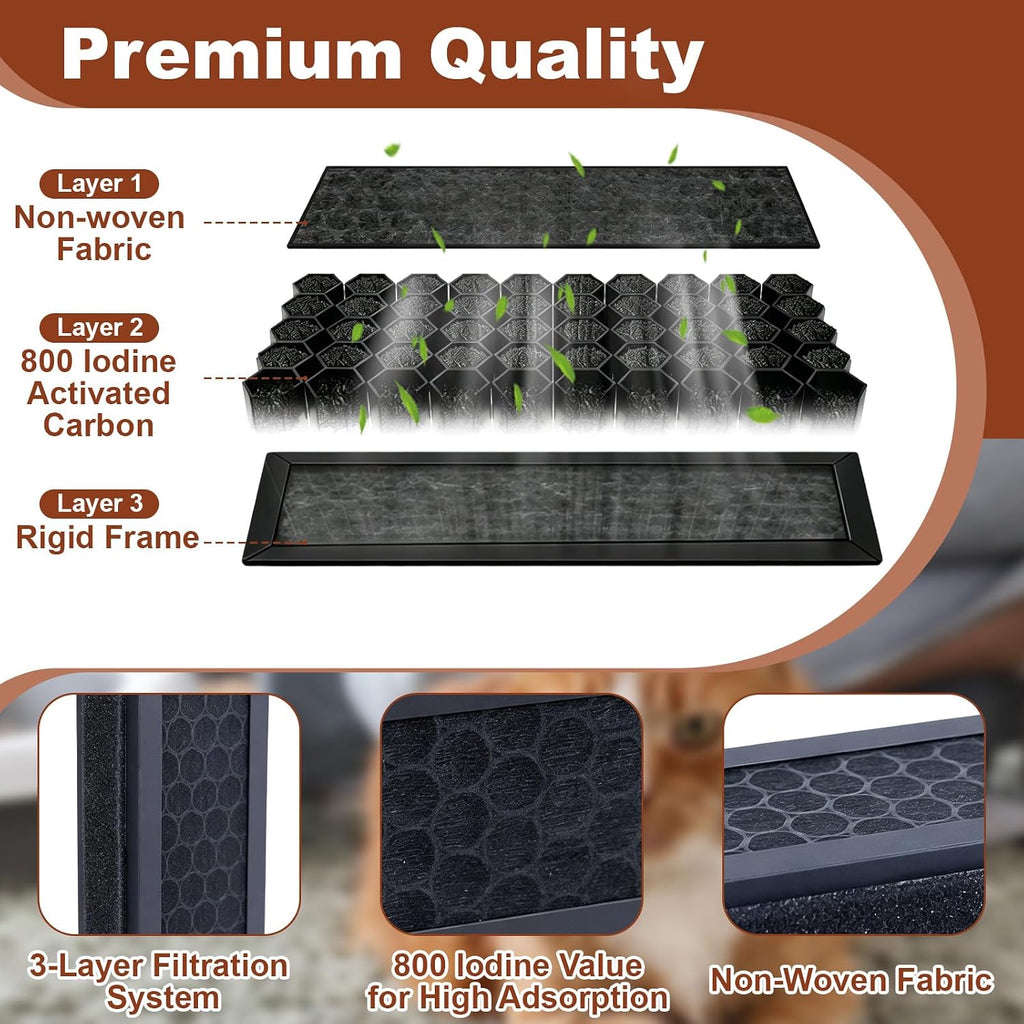 2Pcs Activated Carbon Filters Fit for Pet Self Clean Litter Box