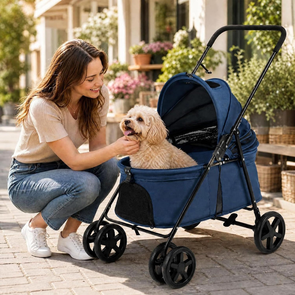 GIANTEX Pet Stroller for Small & Medium Dogs & Cats, Vet Visits & Travel