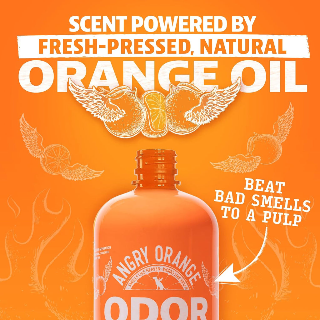 ANGRY ORANGE Pet Odor Eliminator for Dog and Cat Urine, Orange Rush, 24 oz