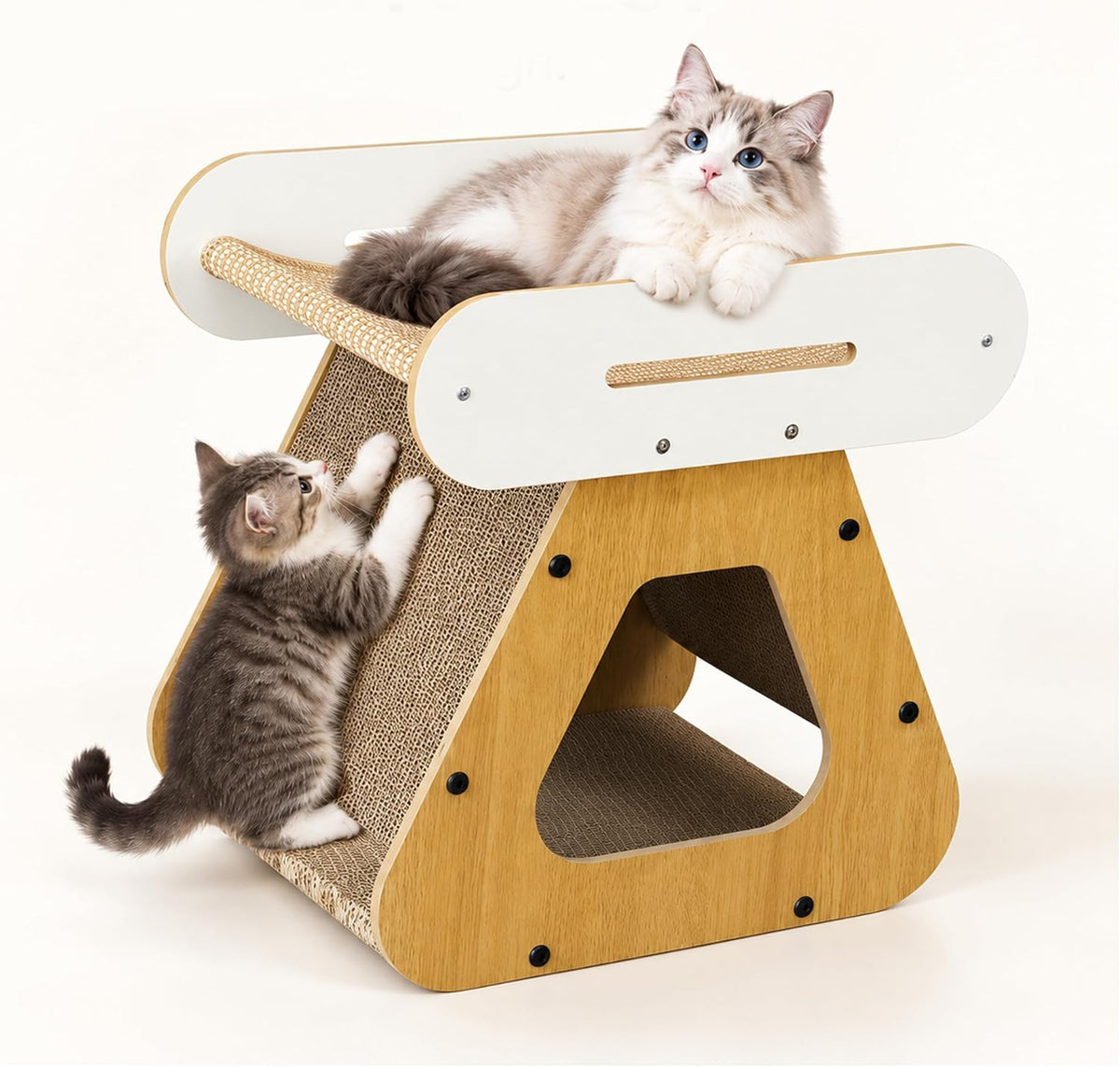 Cardboard Cat Scratcher, 17.7IN Cat Scratching House Indoor for Small Cats