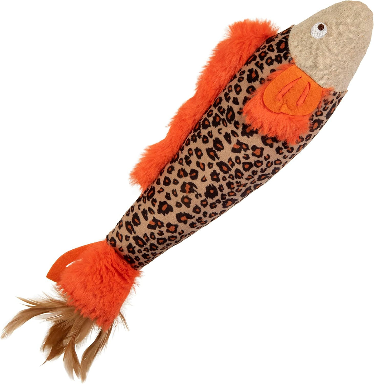 Instincts by SmartyKat 2-Pack HappyNip Love Mates Feather Birds Plush Cat Toys, Contains Catnip & Silvervine - Orange/Gr