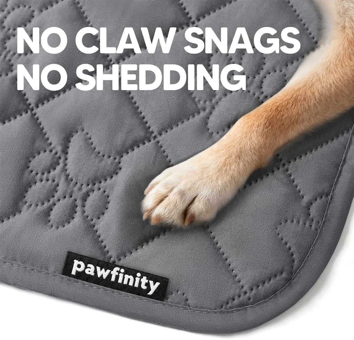 Pawfinity Waterproof Dog Blanket, Paw Print Quilted Couch Covers for Pets