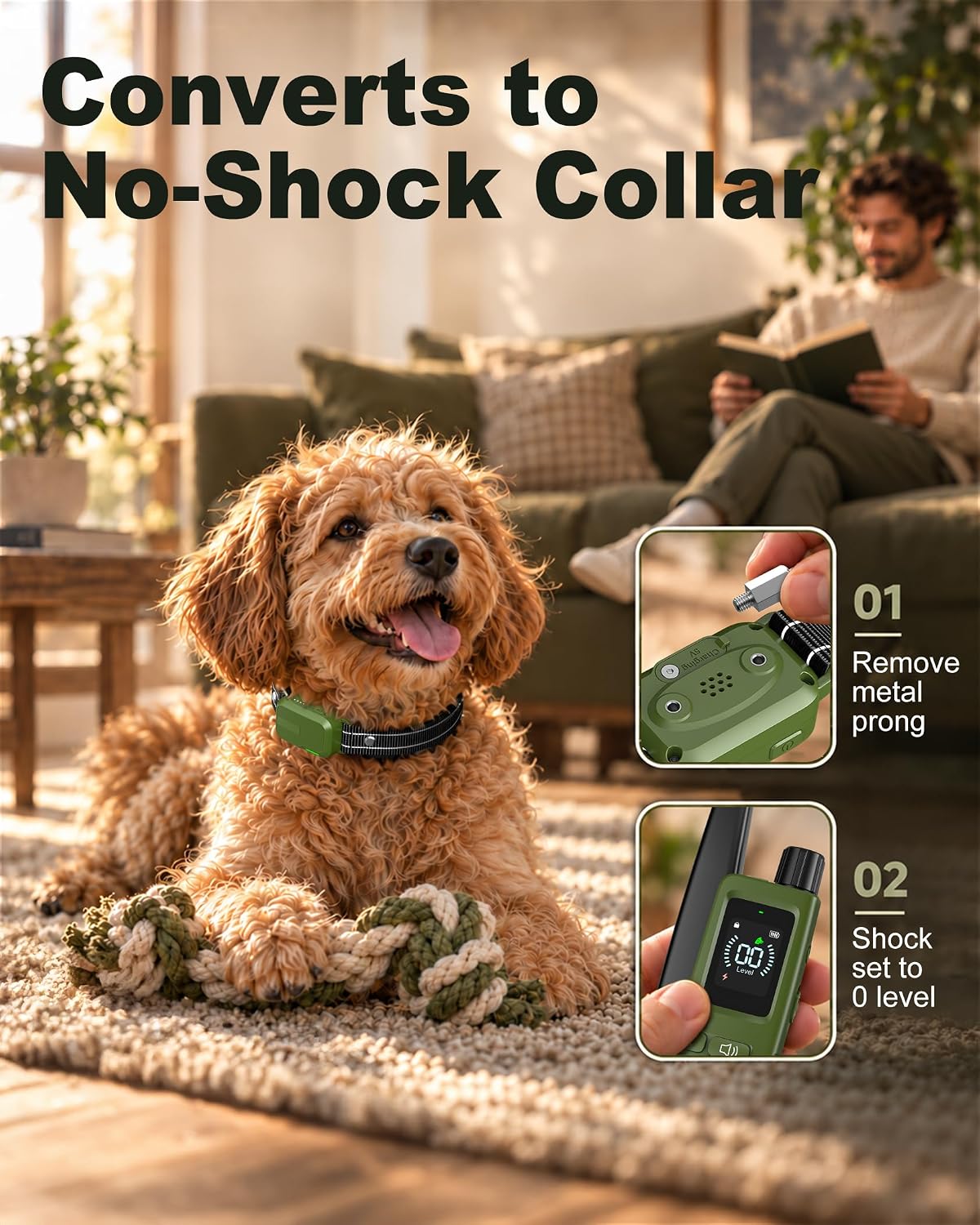 Shock Collar for 2 Dogs, 4500FT Training Collar with Remote for 10-120lbs
