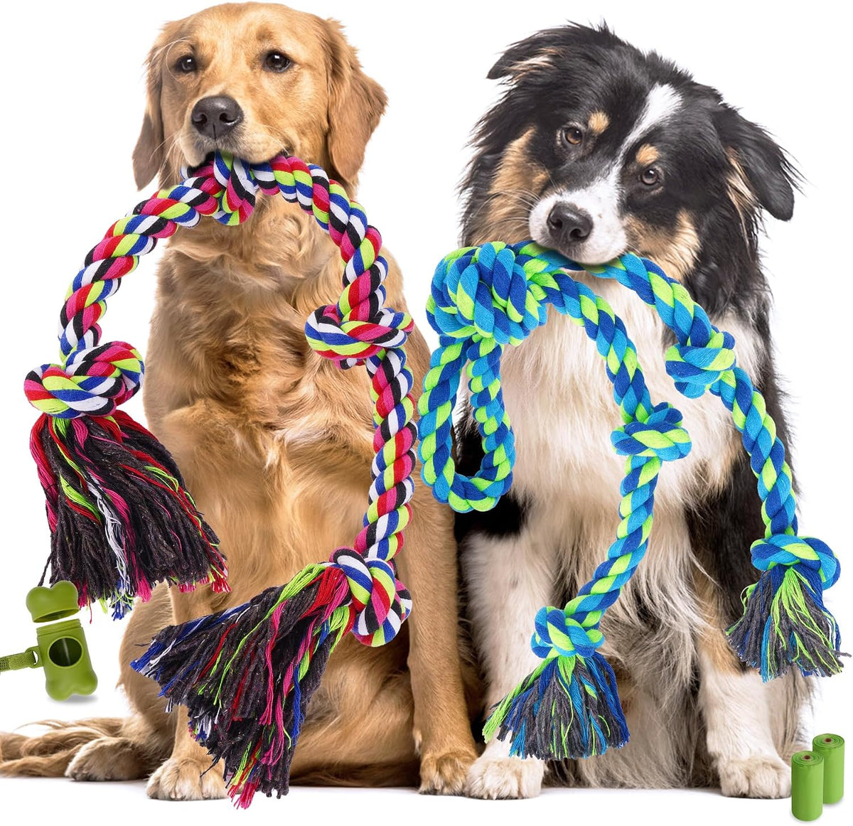 Dog Rope Toy Set for Large Dogs and Aggressive Chewers