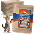 12-Pack Disposable Cat Litter Boxes: Leak-Proof & Odor-Control Cat Trays