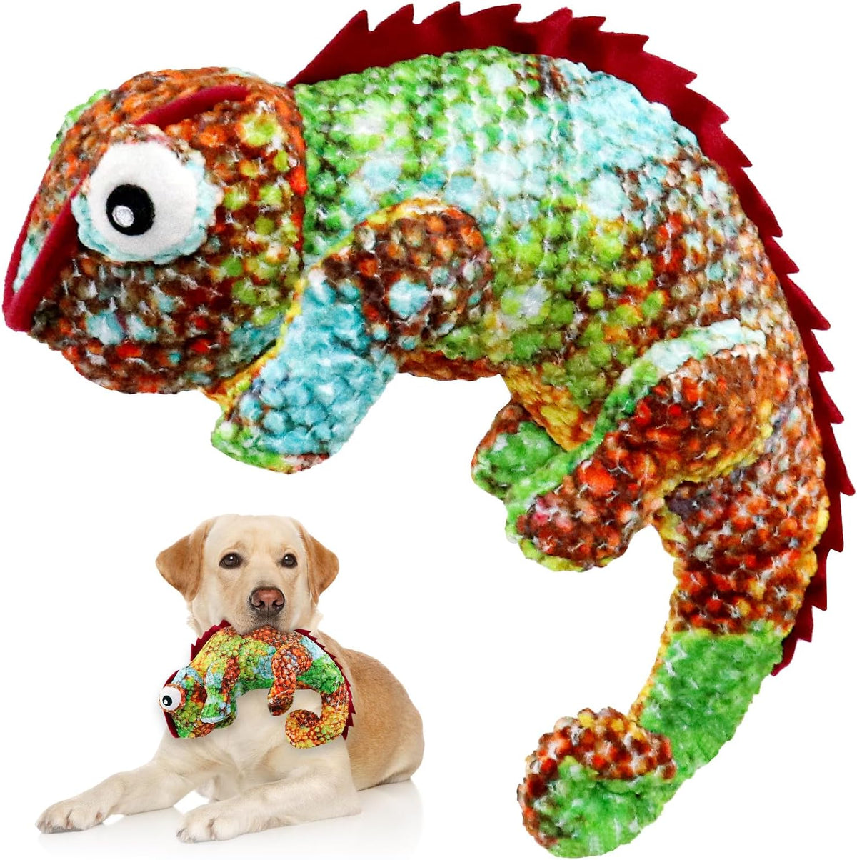 Fuufome Squeaky Plush Dog Toys for Small, Medium, Large Breeds