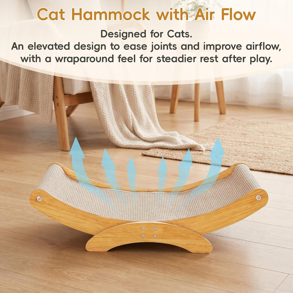 Cat Scratcher Bed for Indoor Cats, 23.6" Large Sisal Cat Scratching Board