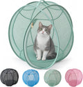 Cat Hamster Ball for Outside, Pop-Up Rolling Cat Playpen (Green)