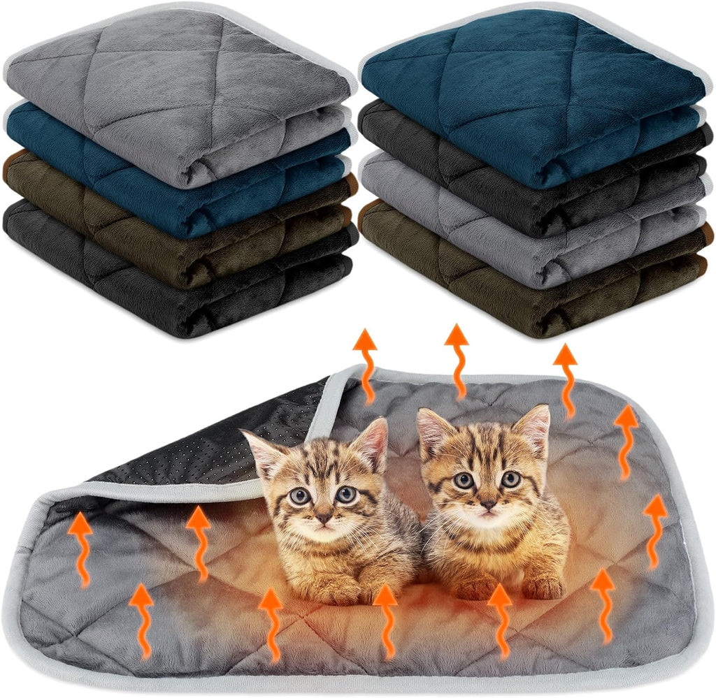 8 Pack Self Heating Cat Mat, Mixing Color, 16 x 20 Inch