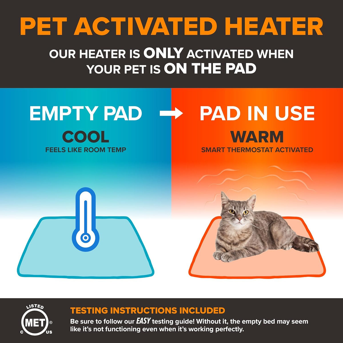 K&H Heated Cat House, Outdoor Extra-Wide Kitty House, Safety Listed, 20W
